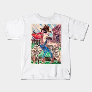 Old Farmer Pelican Kids T-Shirt